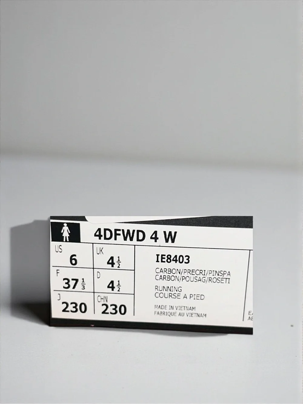 Adidas Women’s Black & Pink 4DFWD “Carbon Preloved Crimson Pink Spark Run’n shoe - Picture 6 of 6
